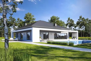  Projekt domu Harmonijny D56 (WWB1059) - projekt domu parterowego - Zdjęcie 2