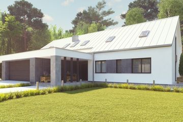 Projekt domu uA122 (WCB1133) - projekt domu parterowego z poddaszem - Zdjęcie 2