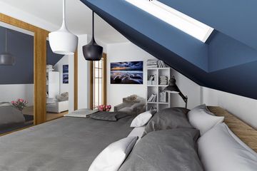  Projekt domu Agat II bez garażu bliźniak [B-BL1] (WRF1980) - projekt domu parterowego z poddaszem - Zdjęcie 8