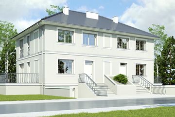  Projekt domu Willa cyprysowa z garażem 1-st. [A] (WRF2012) - projekt domu z pełnym piętrem - Zdjęcie 2