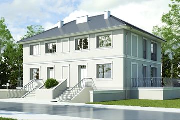  Projekt domu Willa cyprysowa z garażem 1-st. [A] (WRF2012) - projekt domu z pełnym piętrem - Zdjęcie 3