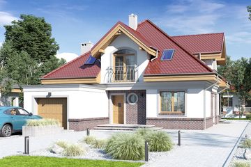  Projekt domu Nowa II z garażem 1-st. [A1] (WRF2013) - projekt domu parterowego z poddaszem - Zdjęcie 1