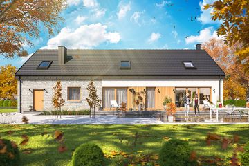  Projekt domu Nero (WOE1141) - projekt domu parterowego - Zdjęcie 4