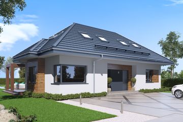  Projekt domu Sej-pro 005 energo (ELW1004) - projekt domu parterowego z poddaszem - Zdjęcie 1