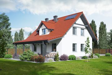  Projekt domu Brzezina nowa 3 (KRP2284) - projekt domu parterowego z poddaszem - Zdjęcie 2