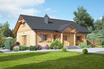  Projekt domu Alamowo dws (KRP2286) - projekt domu parterowego - Zdjęcie 1