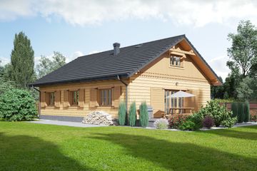  Projekt domu Alamowo dws (KRP2286) - projekt domu parterowego - Zdjęcie 2