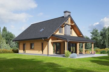  Projekt domu Głogowo dws (KRP2287) - projekt domu parterowego z poddaszem - Zdjęcie 2