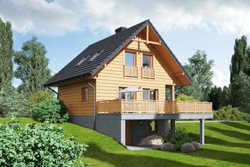  Projekt domu Świeszewo 9 dws (KRP2290) - projekt domu parterowego z poddaszem - Zdjęcie 2