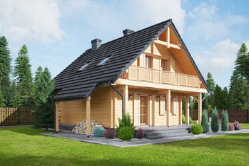  Projekt domu Świdnica mała dwk (KRP2291) - projekt domu parterowego z poddaszem - Zdjęcie 2