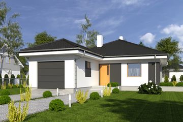  Projekt domu Bogna II z garażem 1-st. [A] (WRF2022) - projekt domu parterowego - Zdjęcie 1