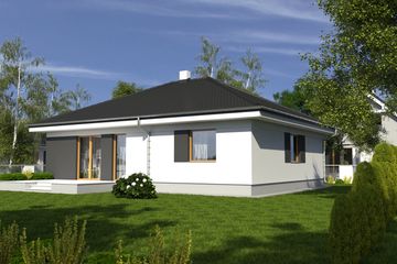  Projekt domu Bogna II z garażem 1-st. [A] (WRF2022) - projekt domu parterowego - Zdjęcie 2