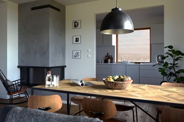  Projekt domu Julek trend z garażem 2-st. [A1] (WRF1969) - projekt domu parterowego - Zdjęcie 4