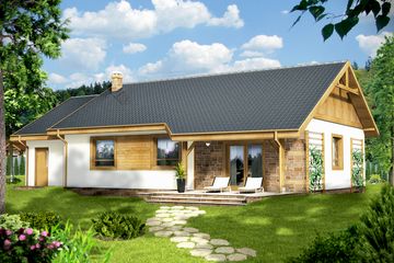  Projekt domu Julek PS z garażem 1-st. [A] (WRF1609) - projekt domu parterowego - Zdjęcie 4