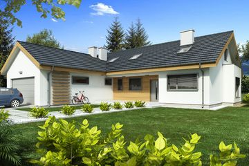  Projekt domu Klaudiusz 2B (WRD2805) - projekt domu parterowego z poddaszem - Zdjęcie 2