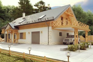  Projekt domu uA126 (WCB1153) - projekt domu parterowego z poddaszem - Zdjęcie 2