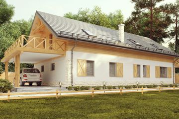  Projekt domu uA126 (WCB1153) - projekt domu parterowego z poddaszem - Zdjęcie 4