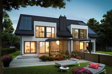  Projekt domu Konrad G1 (bliźniak) energo (WRC2751) - projekt domu parterowego z poddaszem - Zdjęcie 2