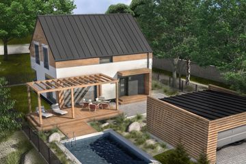  Projekt domu eko Typowy 9 (KKE1009) - projekt domu parterowego z poddaszem - Zdjęcie 2