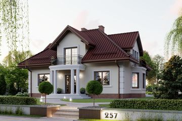  Projekt domu APS 257 (LUA1290) - projekt domu parterowego z poddaszem - Zdjęcie 3