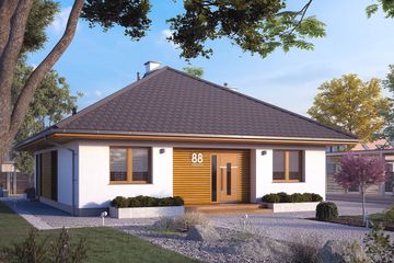  Projekt domu Elka 5 (BSA2231) - projekt domu parterowego - Zdjęcie 2