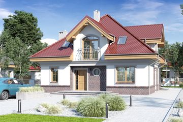  Projekt domu Nowa II bez garażu [B] (WRF2026) - projekt domu parterowego z poddaszem - Zdjęcie 1