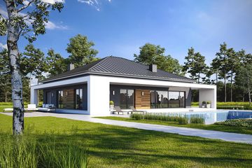  Projekt domu Harmonijny D56 wariant II (WWB1061) - projekt domu parterowego - Zdjęcie 2