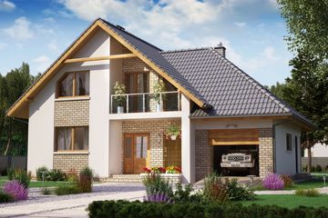  Projekt domu BW-10 wariant 6 (JGC1216) - projekt domu parterowego z poddaszem - Zdjęcie 2