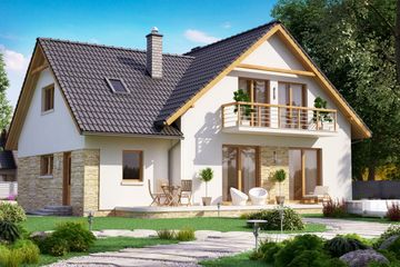  Projekt domu BW-10 wariant 5 (JGC1217) - projekt domu parterowego z poddaszem - Zdjęcie 3