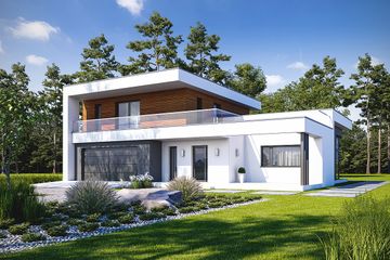  Projekt domu Nowatorski D57 (WWB1063) - projekt domu z pełnym piętrem - Zdjęcie 3