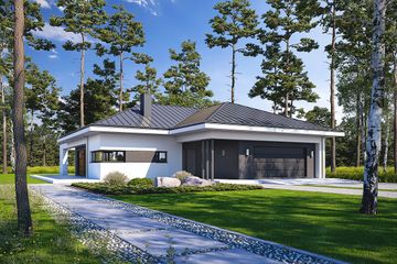  Projekt domu Śmiały D58 wariant I (WWB1064) - projekt domu parterowego - Zdjęcie 3