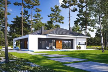  Projekt domu Śmiały D58 wariant I (WWB1064) - projekt domu parterowego - Zdjęcie 2