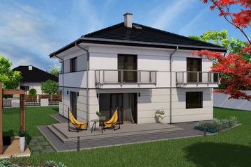  Projekt domu Kolorado (SKA1086) - projekt domu z pełnym piętrem - Zdjęcie 2