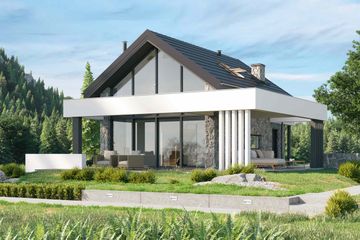  Projekt domu HomeKoncept 65 (KRX1095) - projekt domu parterowego z poddaszem - Zdjęcie 6