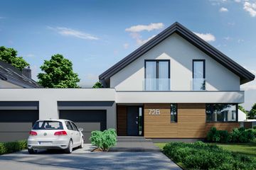  Projekt domu HomeKoncept 72 B (KRX1096) - projekt domu parterowego z poddaszem - Zdjęcie 1