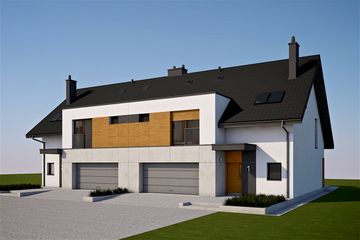  Projekt domu Wiktor G2 (bliźniak) energo (WRC2754) - projekt domu parterowego z poddaszem - Zdjęcie 4