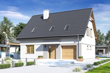  Projekt domu Igor IV z garażem 1-st. [A] (WRF2027) - projekt domu parterowego z poddaszem - Zdjęcie 1