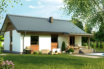  Projekt domu Olga (WAN1040) - projekt domu parterowego - Zdjęcie 2