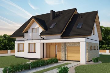  Projekt domu Zanzibar (SKA1088) - projekt domu parterowego z poddaszem - Zdjęcie 1