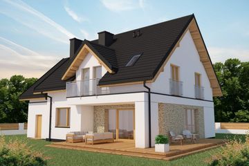  Projekt domu Zanzibar (SKA1088) - projekt domu parterowego z poddaszem - Zdjęcie 2