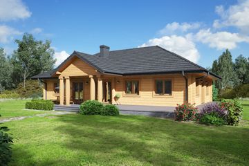  Projekt domu Dąbie dw (KRP2297) - projekt domu parterowego z poddaszem - Zdjęcie 2