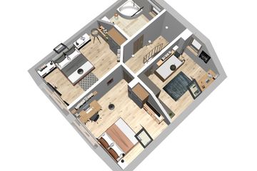  Projekt domu Jaskółka 3 bez garażu (WRL1054) - projekt domu parterowego z poddaszem - Zdjęcie 4