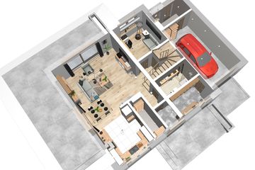  Projekt domu Jaskółka 4 z garażem (WRL1056) - projekt domu parterowego z poddaszem - Zdjęcie 3