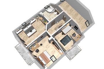  Projekt domu Jaskółka 4 z garażem (WRL1056) - projekt domu parterowego z poddaszem - Zdjęcie 4