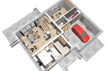  Projekt domu Bocian 4 z garażem 2-st. (WRL1057) - projekt domu parterowego z poddaszem - Zdjęcie 3