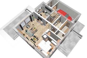  Projekt domu Jaskółka 1 z garażem (WRL1050) - projekt domu parterowego z poddaszem - Zdjęcie 3