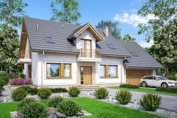  Projekt domu Tamarillo 6 s2 (WOF1126) - projekt domu parterowego z poddaszem - Zdjęcie 1