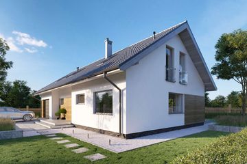  Projekt domu Nikozja III LMP349b (WRB1604) - projekt domu parterowego z poddaszem - Zdjęcie 3