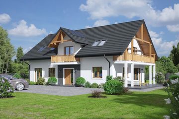 Projekt domu Milicz 53m (KRP2303) - projekt domu parterowego z poddaszem - Zdjęcie 1