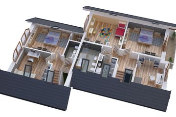  Projekt domu BS-56 wariant 1, dwulokalowy (JGC1219) - projekt domu parterowego z poddaszem - Zdjęcie 5